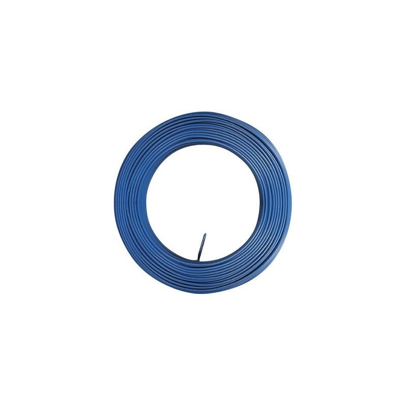 Electraline Cable H07VU 1x2.5 100m bleu