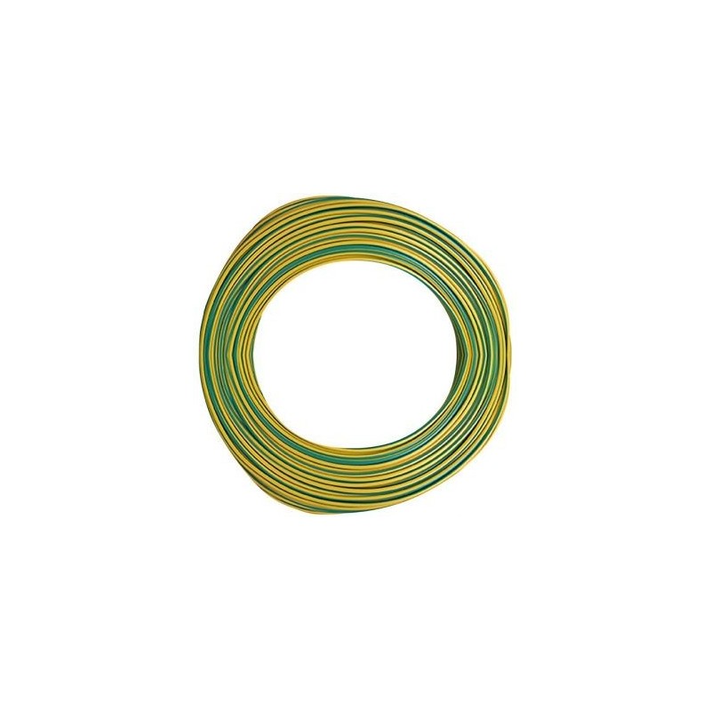 Electraline Cable H07VU 1x2.5 100m v/jaune