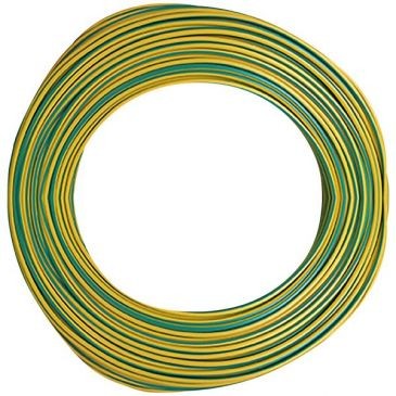 Electraline Cable H07VU 1x2.5 100m v/jaune