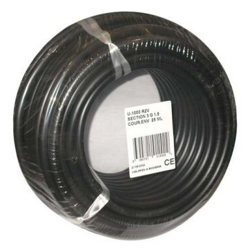 Electraline Câble rig.r2v 3g1.5 10m noir bobinot