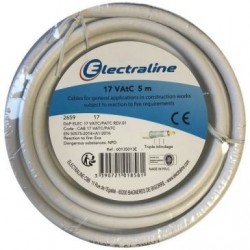 Câble tv 17 vatc blanc 5m...