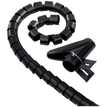 Electraline Gaine cache cable noir 1.8m