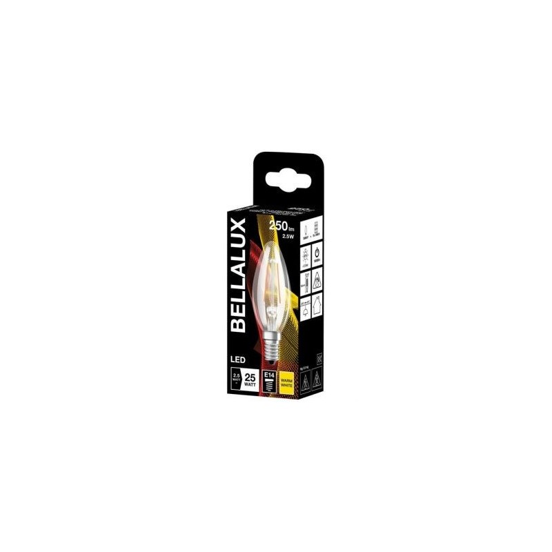 LEDVANCE Bellalux led clair flamme e14 2.5w chaud 250lm