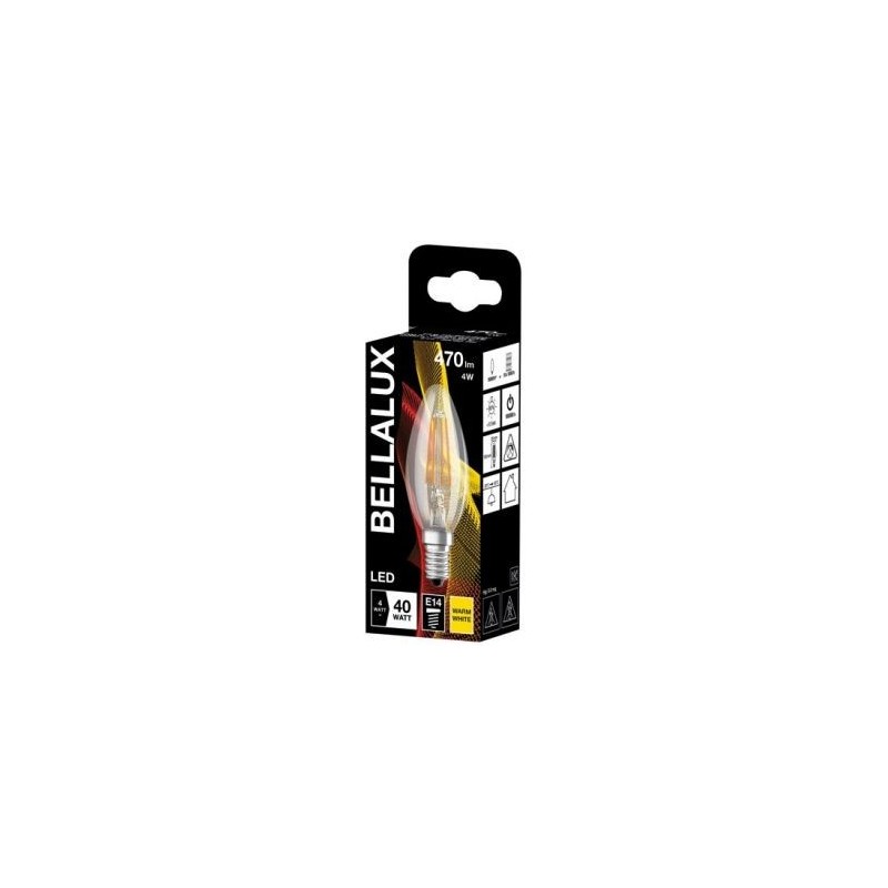 LEDVANCE Bellalux led clair flamme e14 4w chaud 470lm