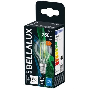 LEDVANCE Bellalux led clair sphère e14 3W froid 250lm