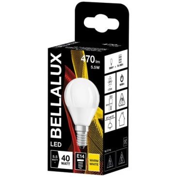 LEDVANCE Bellalux led dépoli sphere e14 5.5w chaud 470lm