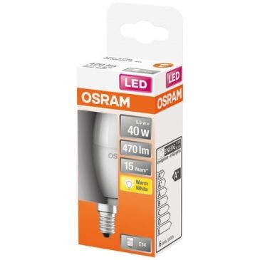 OSRAM Led flamme dépolie+radiateur 5.5w e14 chd bte 1