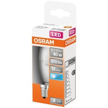 OSRAM Led flamme dépolie+radiateur 5.5w e14 frd bte 1