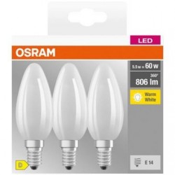 Led flamme dépolie e14 5.5w...
