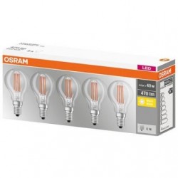 OSRAM Led filamentsphérique 4W E14 blanc chaud boite de 5 - Image 3