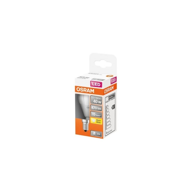 OSRAM Led sphérique dépolie 5w e14 470lm 2700K chd bte 1
