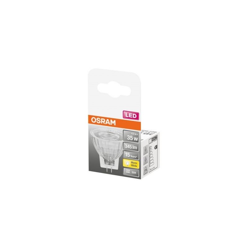 OSRAM Spot mr11 led 36 verre 4.2w gu4 345lm 2700K chd bte 1