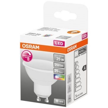 OSRAM Spot LED RGBW variable+télécommande 4.5W GU10 chaud bte 1