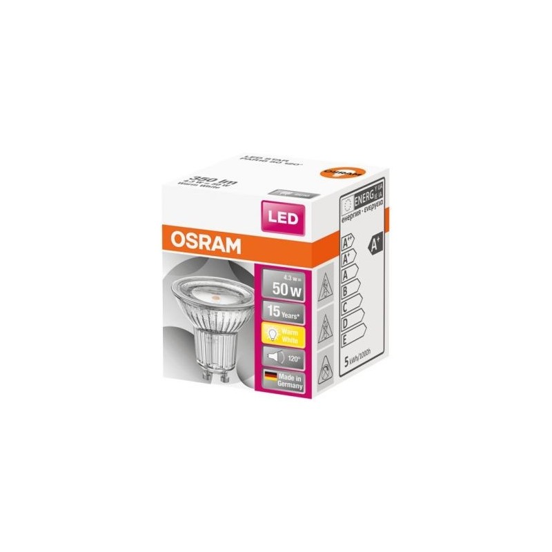 OSRAM Spot par16 led 120 verre 4.3w gu10 350lm 2700K chd bte 1