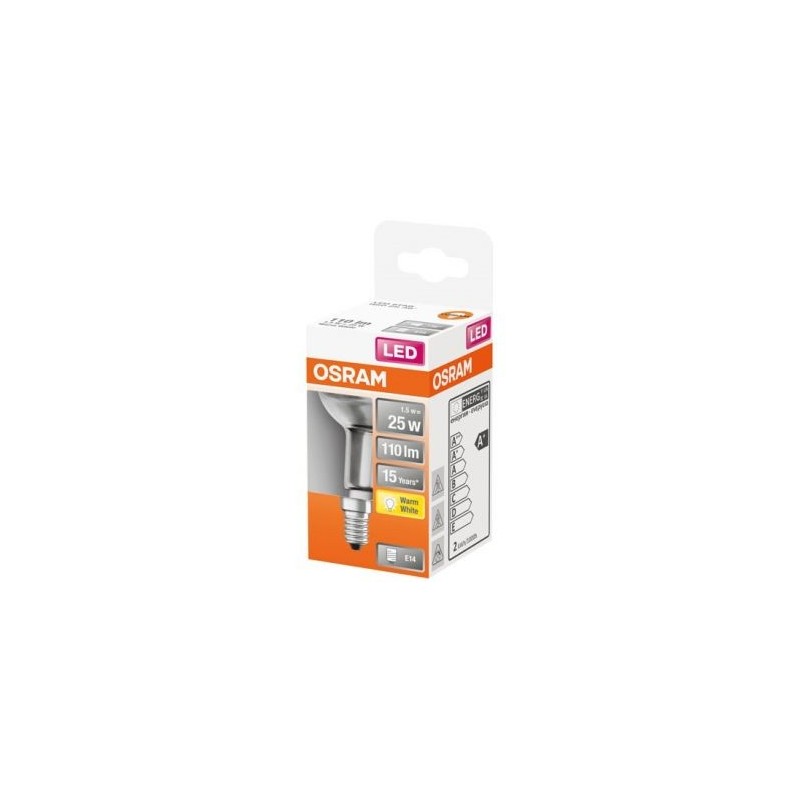 OSRAM Spot r50 led verre clair 1.5w e14 110lm 2700K chaud bte 1