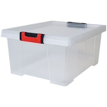 Eda Boite de rangement avec couvercle Clipstock 30l naturel