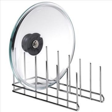 TELLIER Egouttoir range couvercles inox chromé 30x20x14.2cm