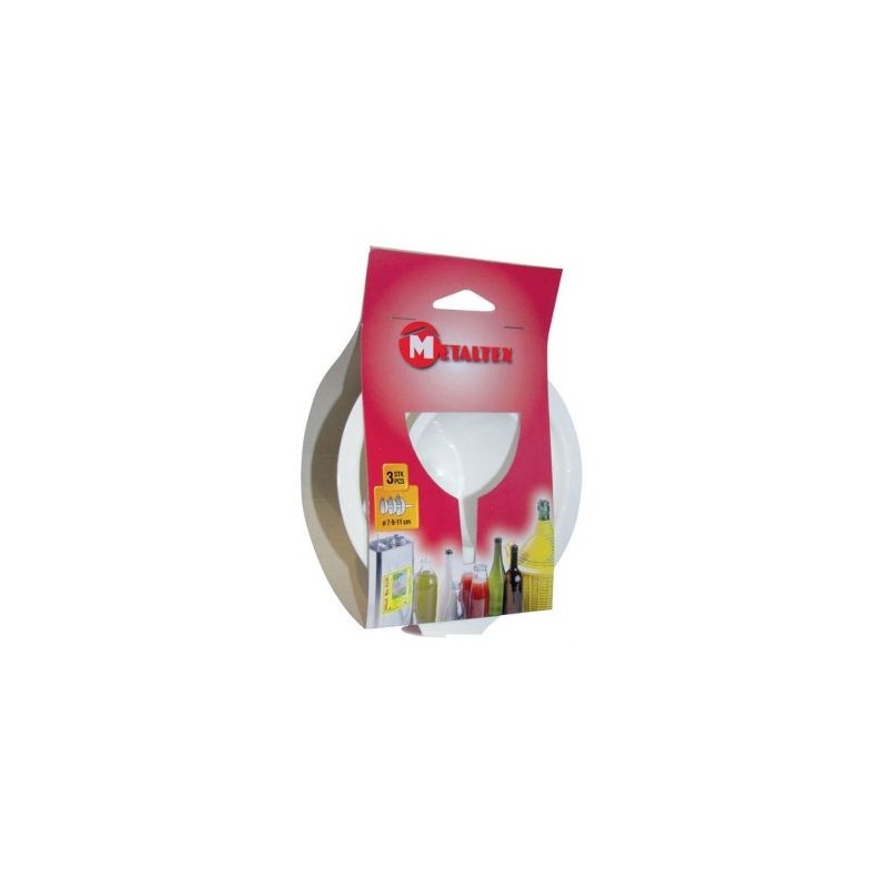 Metaltex Lot de 3 entonnoirs