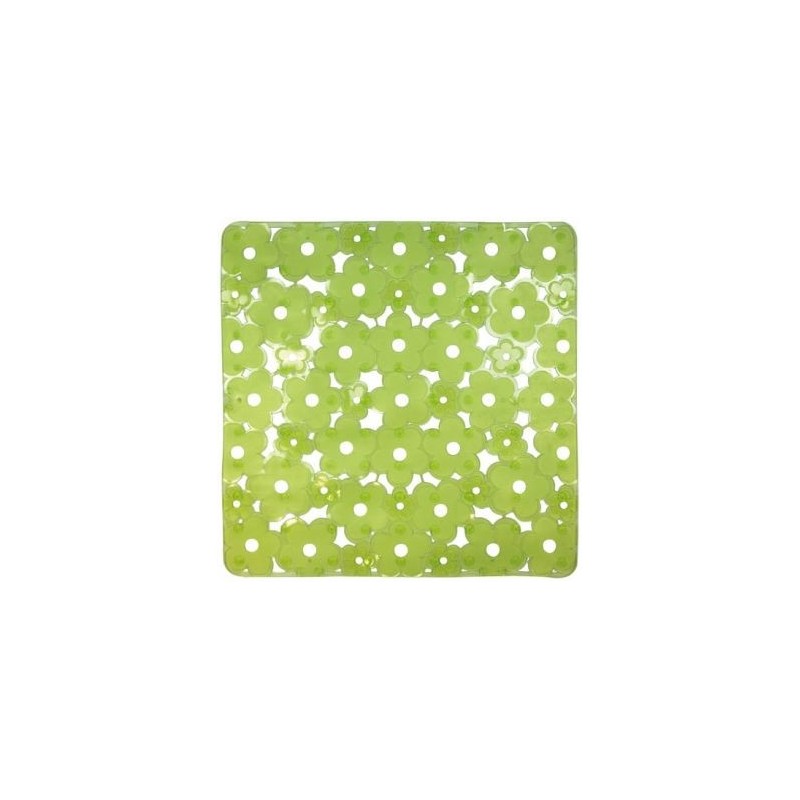 IDMAT Fond d evier fleurs vert transparent 32x32cm