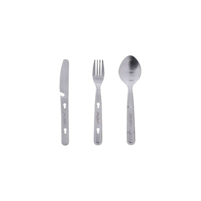 DUBOST COLAS PRADEL Set Outdoor cuillere tourchette couteau satinés clipsables