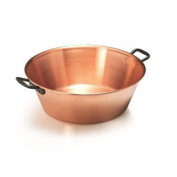 BAUMALU POUR NATURE ET SAVEURS Bassine à confiture en cuivre d.38cm 9litres anses fonte