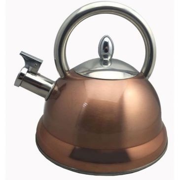 BAUMALU Bouilloire inox coloris cuivre 3l à sifflet