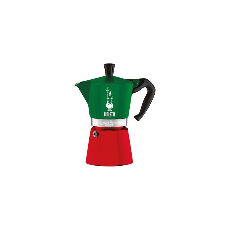 BIALETTI Cafetiere 3t moka express aluminium couleurs Italia