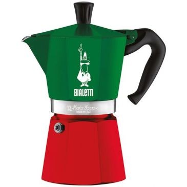 BIALETTI Cafetiere 3t moka express aluminium couleurs Italia