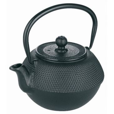 IBILI Théière 1.2l fonte emaillee fitre inox noire