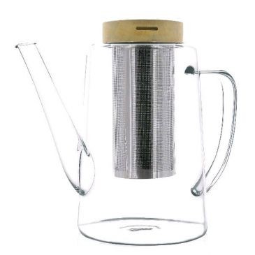 SELEF Théière en verre borosilicate Gustave 1.2L