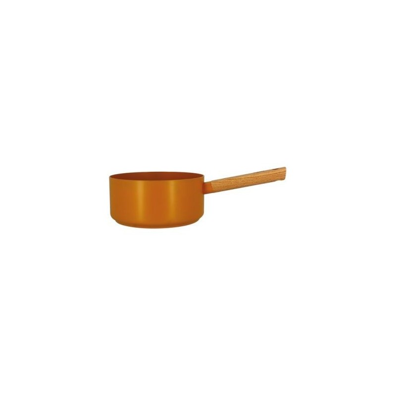 SELEF Casserole Ector 20cm alu forge revetu jaune manche bois