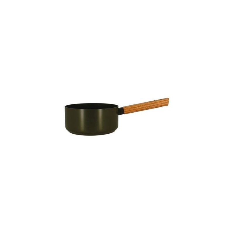 SELEF Casserole Ector 18cm alu revetu forge kaki manche bois