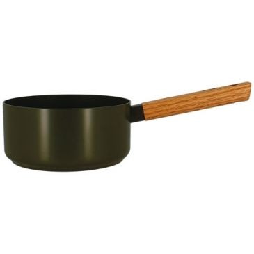 SELEF Casserole Ector 18cm alu revetu forge kaki manche bois