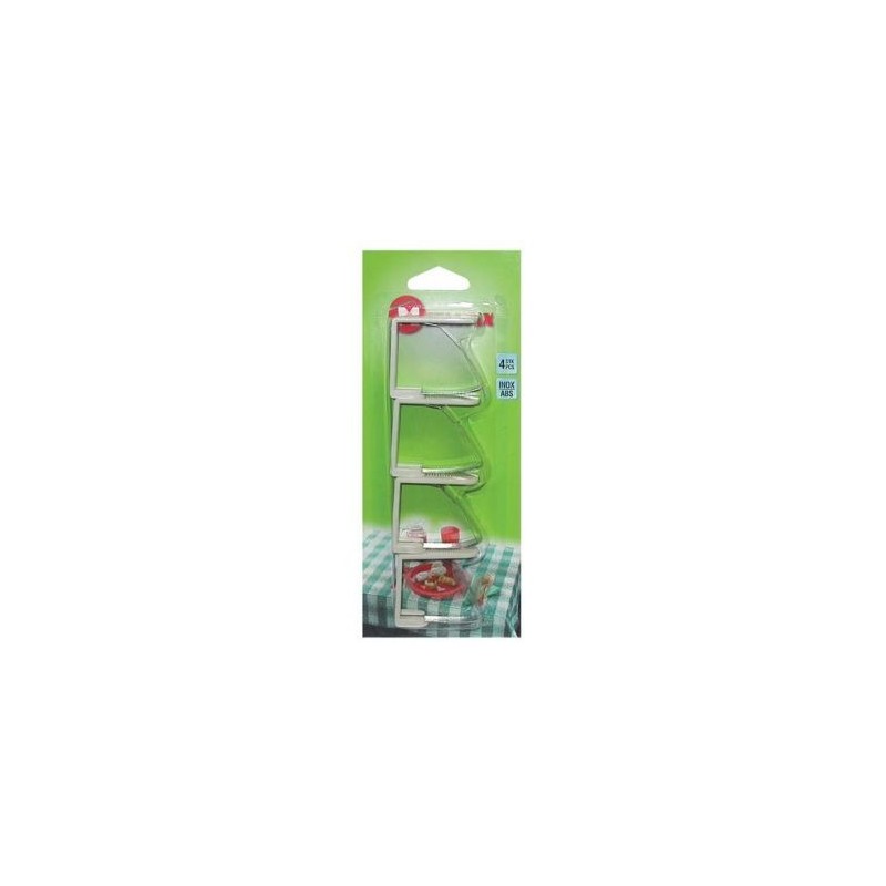 Metaltex Fixe nappe inox+plast.blister de 4 254505