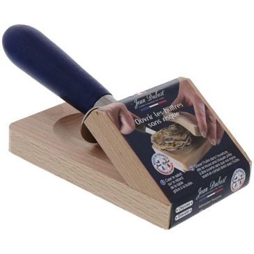 DUBOST COLAS PRADEL Sabot cale huitre en bois avec couteau huitre manche bois