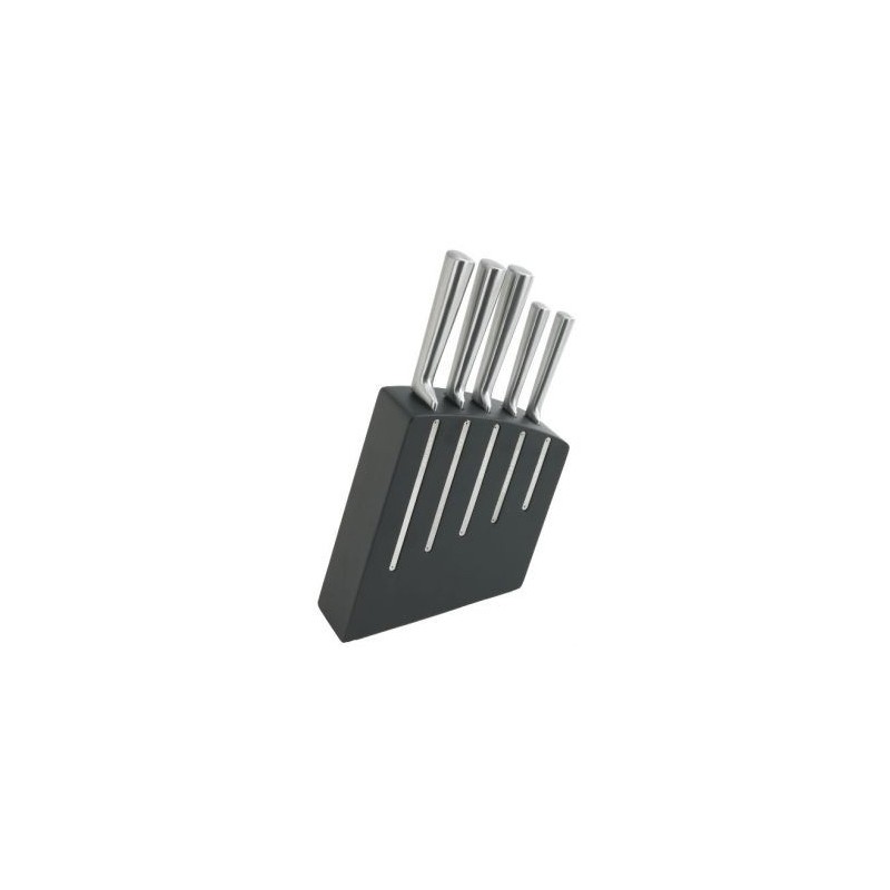 DUBOST COLAS PRADEL Bloc noir 5 couteaux inox Kimono