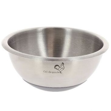 DE BUYER FRANCE Bassine demi sphérique inox d.24cm fond silicone