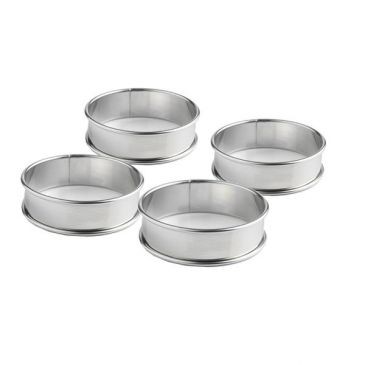 MALI'S PATISSE Lot de 4 cercles à tartelettes D.8cm