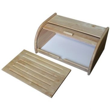 Metaltex Boîte à pain+planche hevea