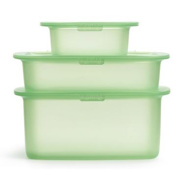 LEKUE Boites en silicone set de 3: (0.2L+0L5+1L) réutilisables
