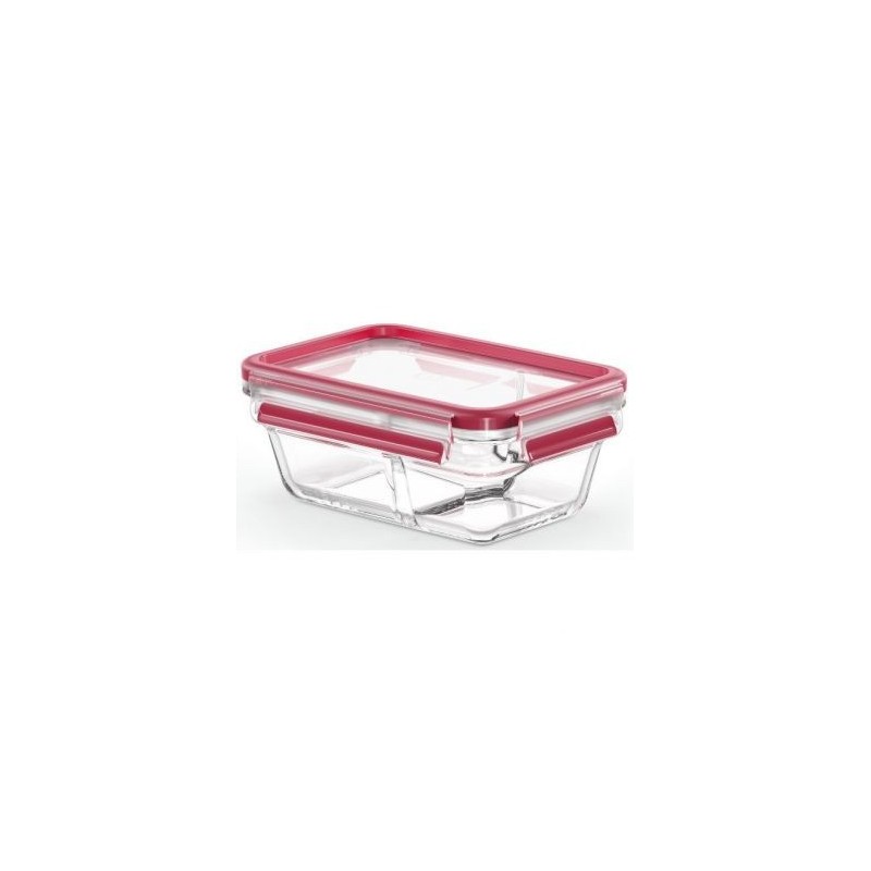 GROUPE SEB FRANCE EMSA Boite Clip Close rectangle 0,8L rouge avec séparateur