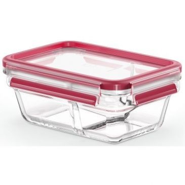 GROUPE SEB FRANCE EMSA Boite Clip Close rectangle 0,8L rouge avec séparateur