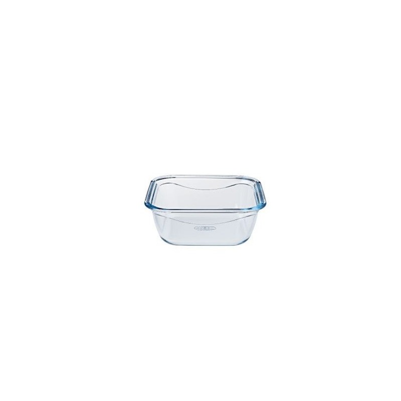 PYREX Plat carré Cook & Go 1,7L 21cm en verre avec couvercle