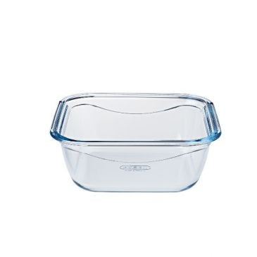 PYREX Plat carré Cook & Go 1,7L 21cm en verre avec couvercle