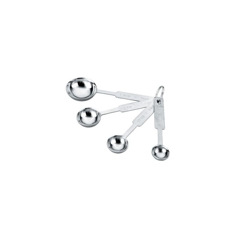 IBILI Cuillères doseuses jeu de 4: 1ml, 2.5ml, 5ml, 15ml inox