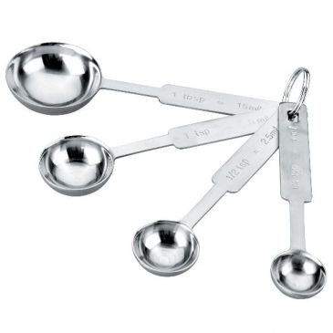 IBILI Cuillères doseuses jeu de 4: 1ml, 2.5ml, 5ml, 15ml inox