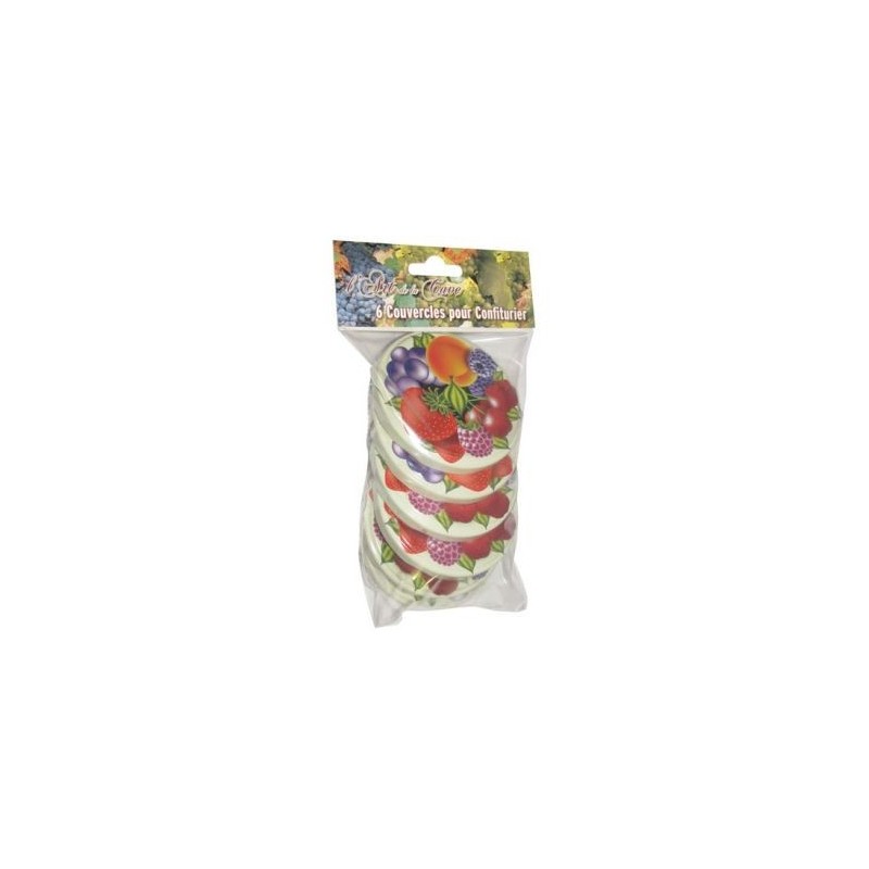 BOUCHONNERIE JOCONDIENNE Couvercle confiturier x6 d.82 decor fruits