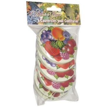BOUCHONNERIE JOCONDIENNE Couvercle confiturier x6 d.82 decor fruits