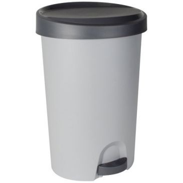 Eda Poubelle à pédale Stepy 27l gris béton / anthracite
