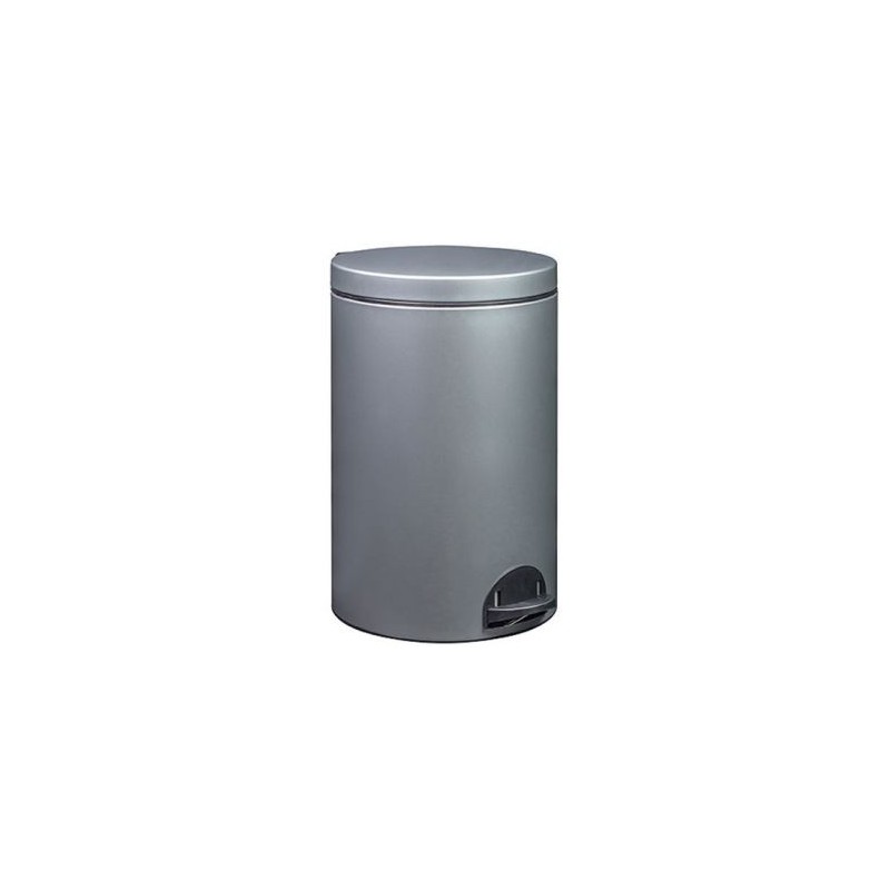 ROSSIGNOL Poubelle Elora 20l gris métal brillant lisse